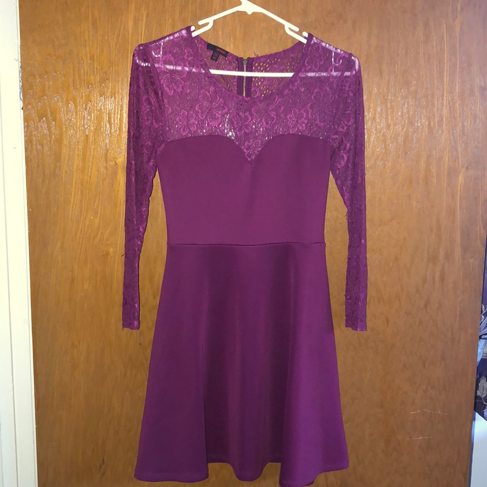 Burgundy Lace Dress